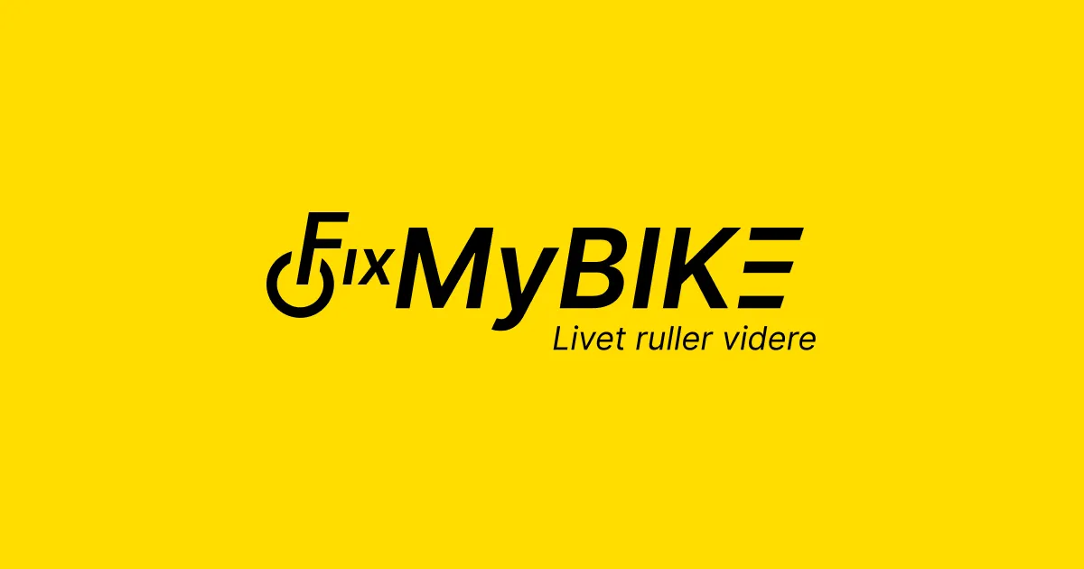 FixMyBike logo on brand yellow