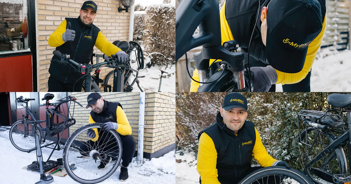 FixMyBike team in branded workwear